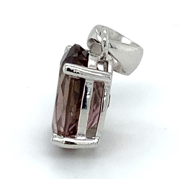 Tourmaline 3.20ct Platinum Solid Silver Pendant - Picture 6 of 6